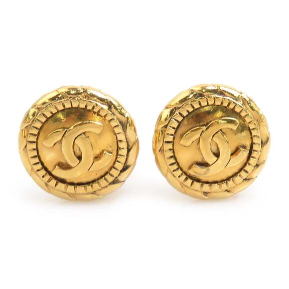 Chanel Cc Logo Clip-On Earrings Gold- #208894C53B